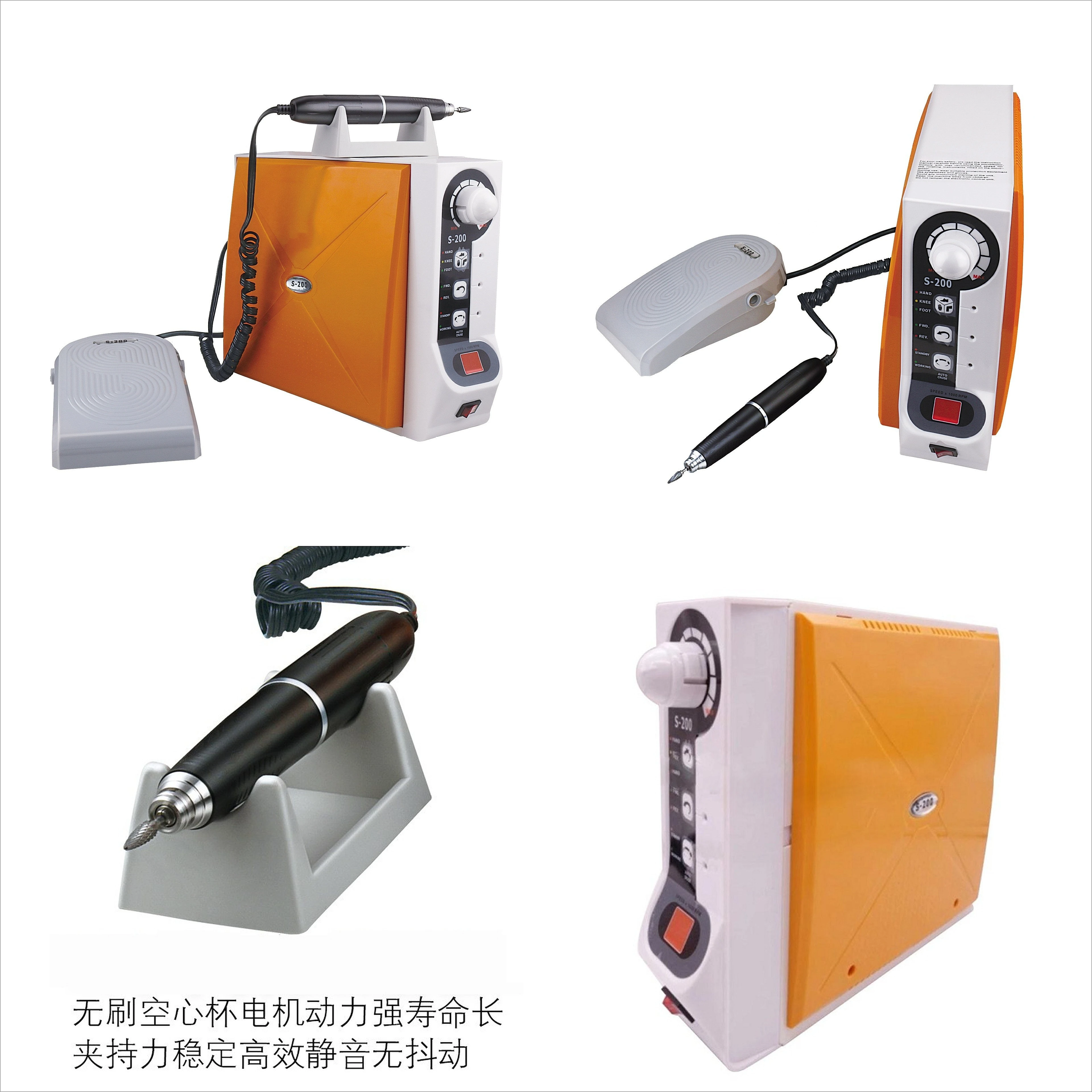 Dentals Lab Electric Motor Polisher Brushless Engraving Grinder Carver Machine