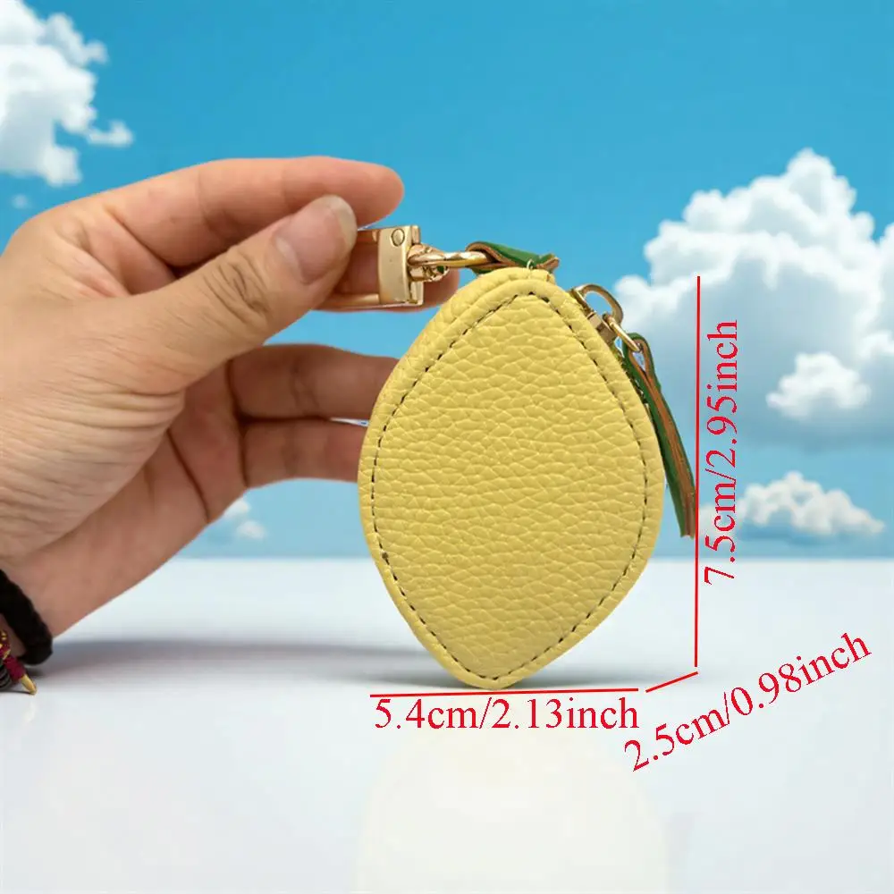 Lemon Fruit Charm Coin Purse Double-Used Charming Fruit Keychain Bag Pendant Cute Mini Pouch Wallet Sweet Style 2025 New Summer