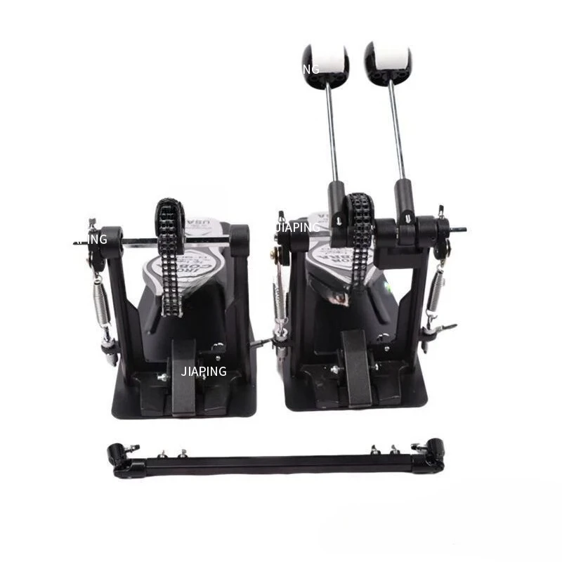 مناسبة لـ Equipo de Praxis Tambor patada Juego pedales dobles para Jazz con leva doble cadena, Pedal martillo