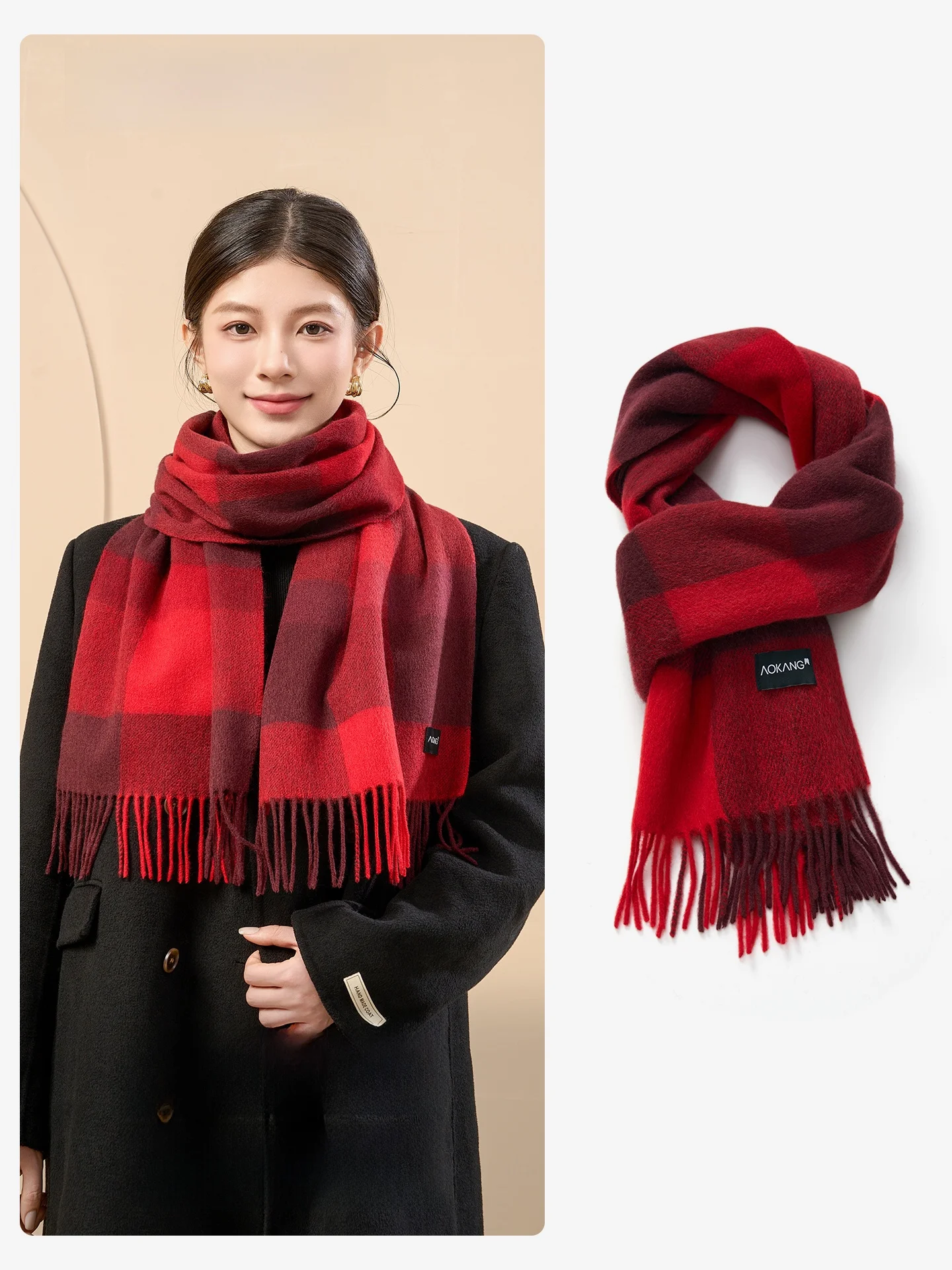 aokang-00-woolen-scarf-women's-winter-thi-warm-knitted-awl-birthday-gift-soft-comfortable-plaid-pattern-korean-sle
