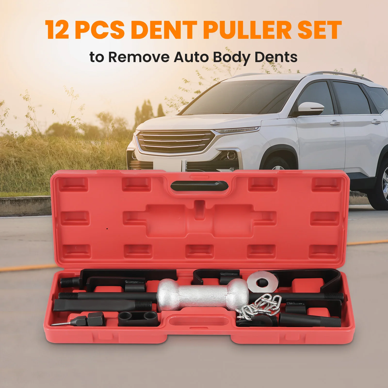 

18Pcs Slide Hammer Dent Puller Auto Body Repair Kit Bearing Removal Tool Set