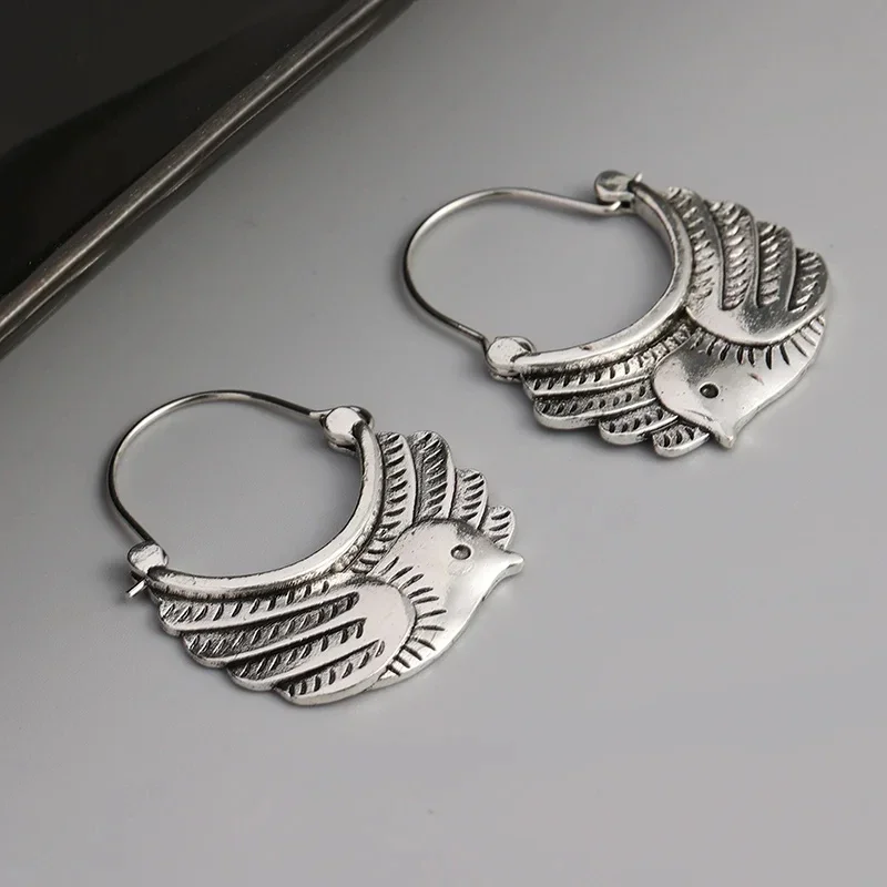 أقراط حيوانات بلون فضي للنساء ، مجوهرات رائعة ، حفلات أنيقة #2