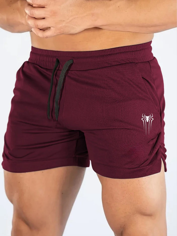Muscle Running Sports Shorts Quick Dry Breathable Marathon Capris Fitness Beach Pants Tight Mesh Fabric hip-hop style 2024 New