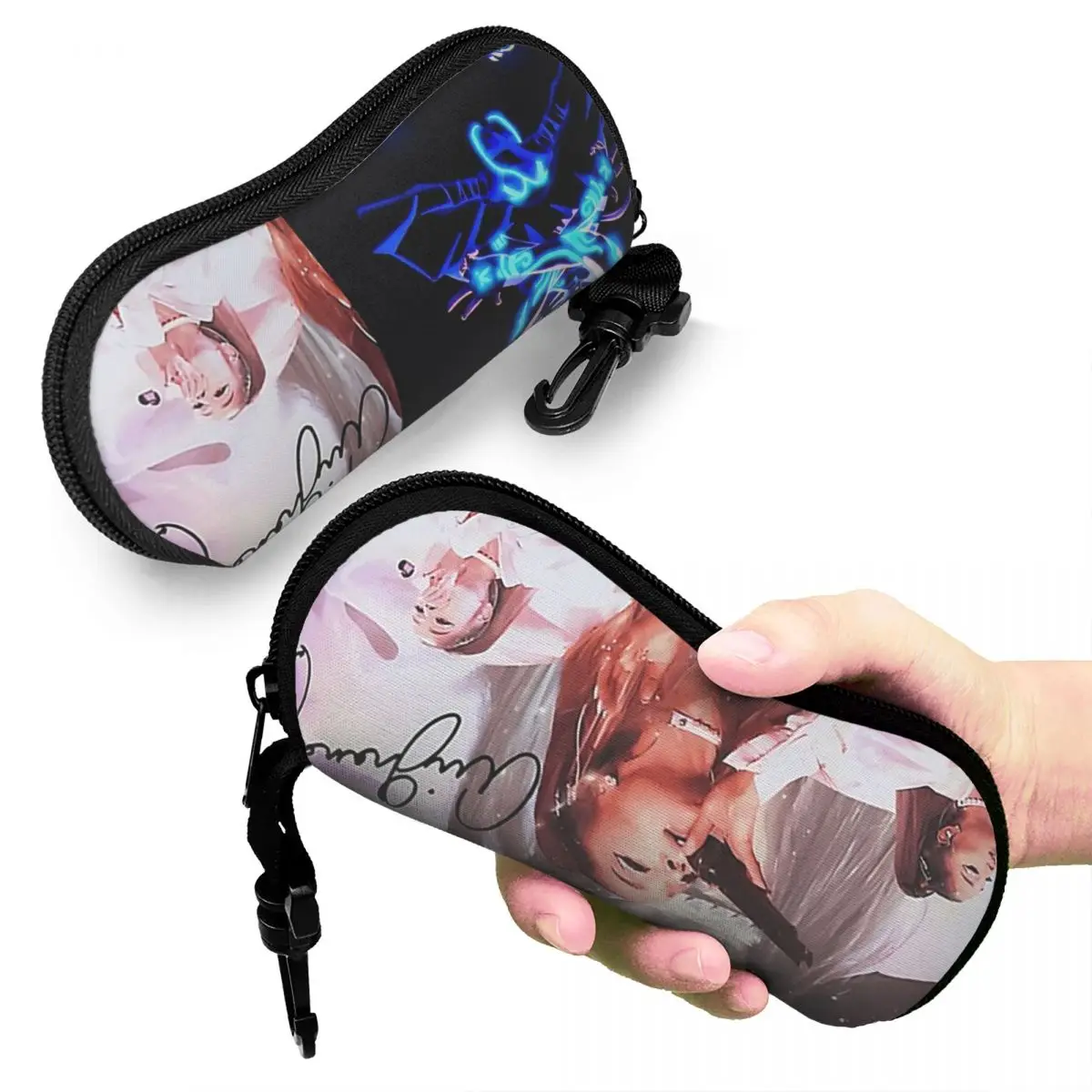 

Vintage Pop Music Ariana Grande Shell Glasses Case Protective Sunglasses Box Women Men Soft Eyeglass Bag Pouch