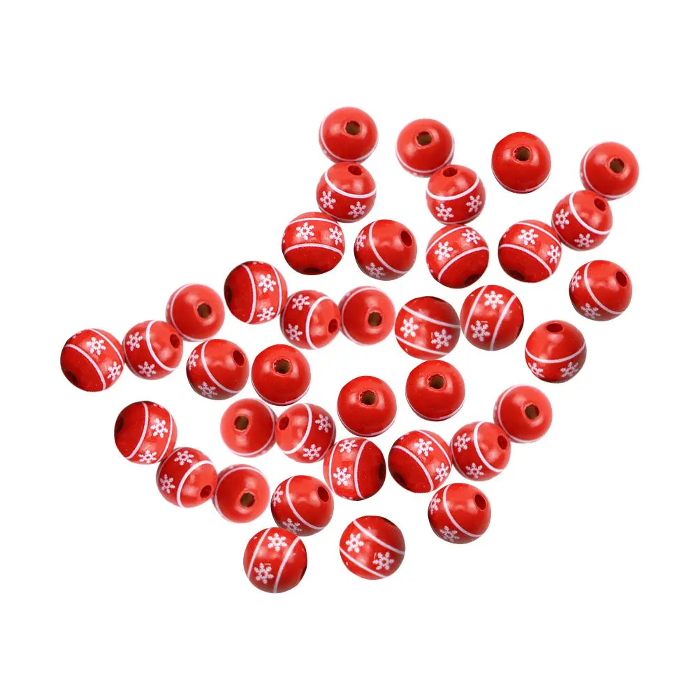 50Pcs Wooden Beads DIY Jewelry Making Accessories for Bracelet Necklace Loose Beads Charms Garland Handcraft Supplies
