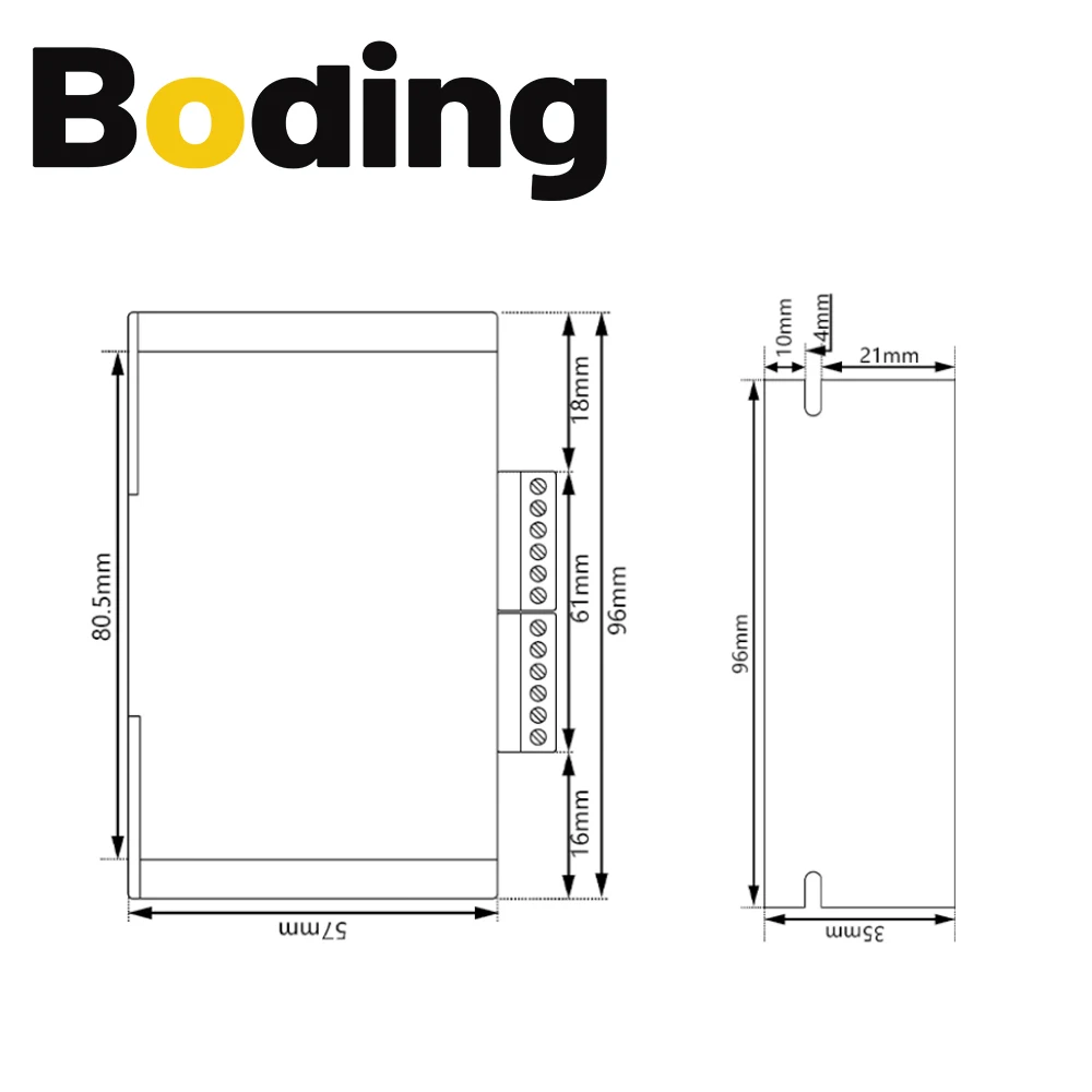 BODING 2Phase Stepper Motor Driver TB6600 9-42VDC Match With Nema17 Nema23 Stepper Motor for 3D Printer CNC Engraving Machine