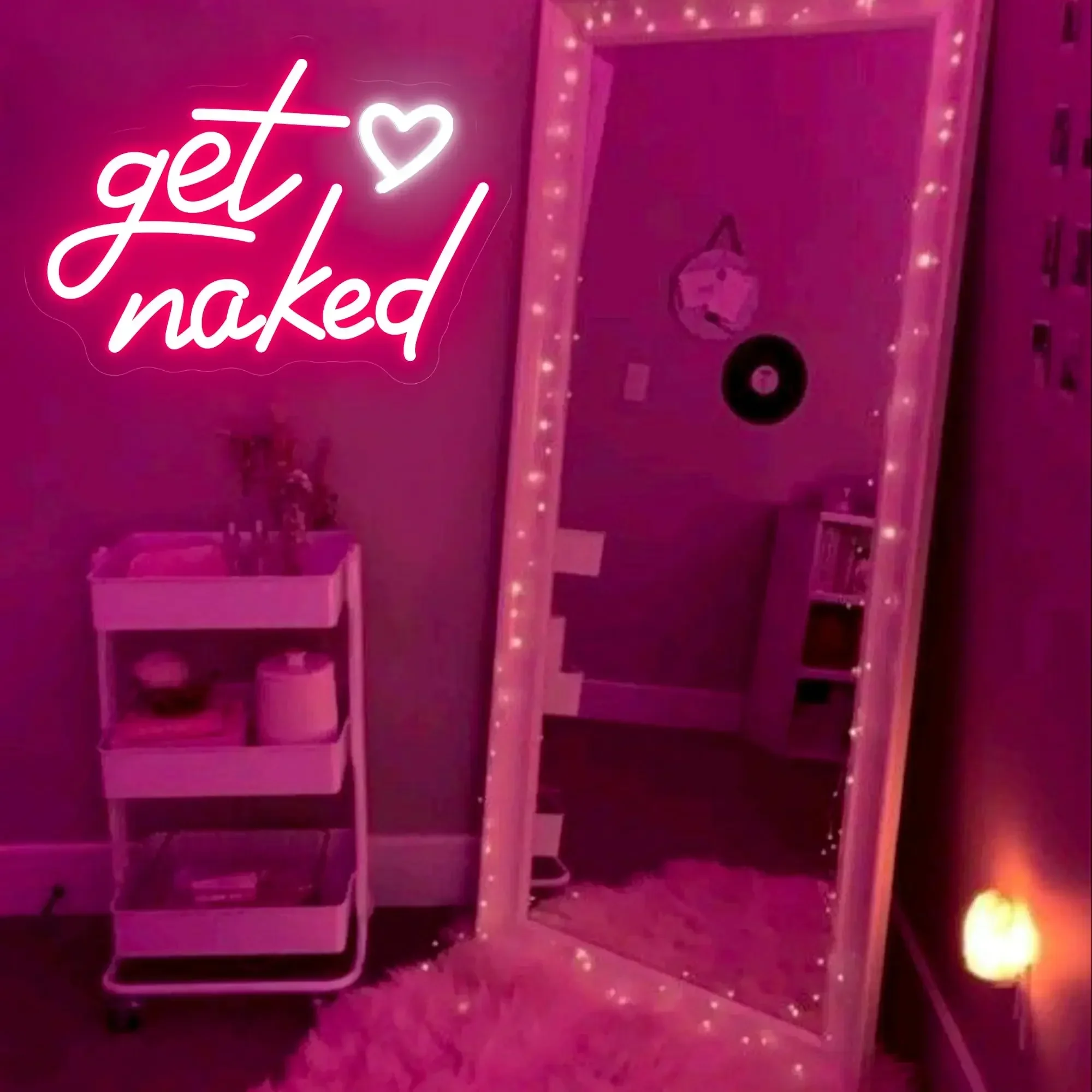 

Светодиодный неоновый свет Get Naked Неоновая вывеска Настенный декор Вывески для спальни Ванная комната Декор комнаты День святого Валентина Пара Подарки бойфренда