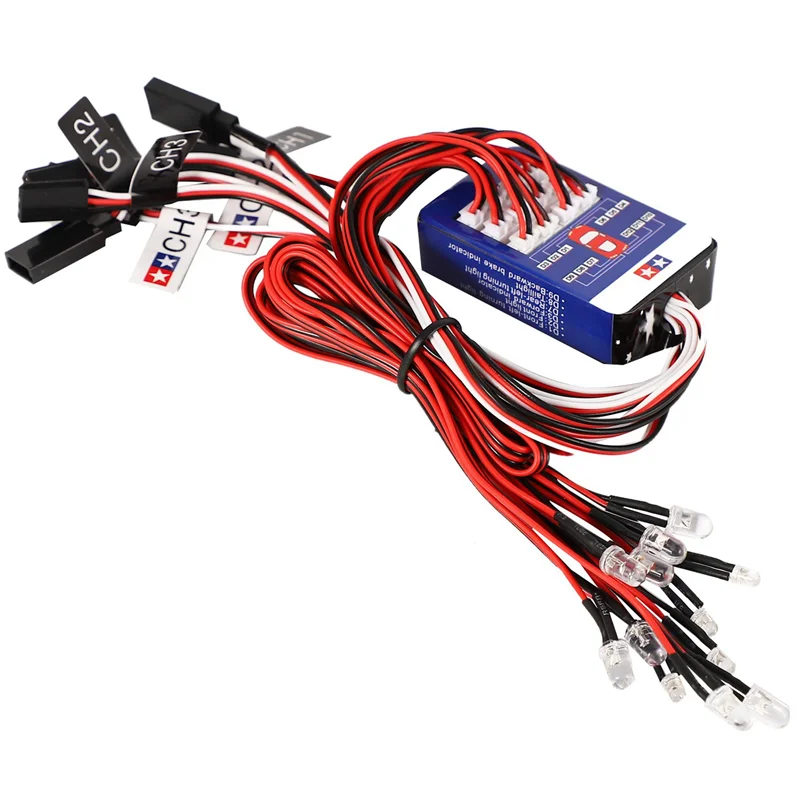 AS96-3X12 LED-Beleuchtungsset Lenkbremse Simulation Blitzlicht für Modelle im Maßstab 1:10 RC Auto Yokomo Tamiya HSP HPI AXIAL