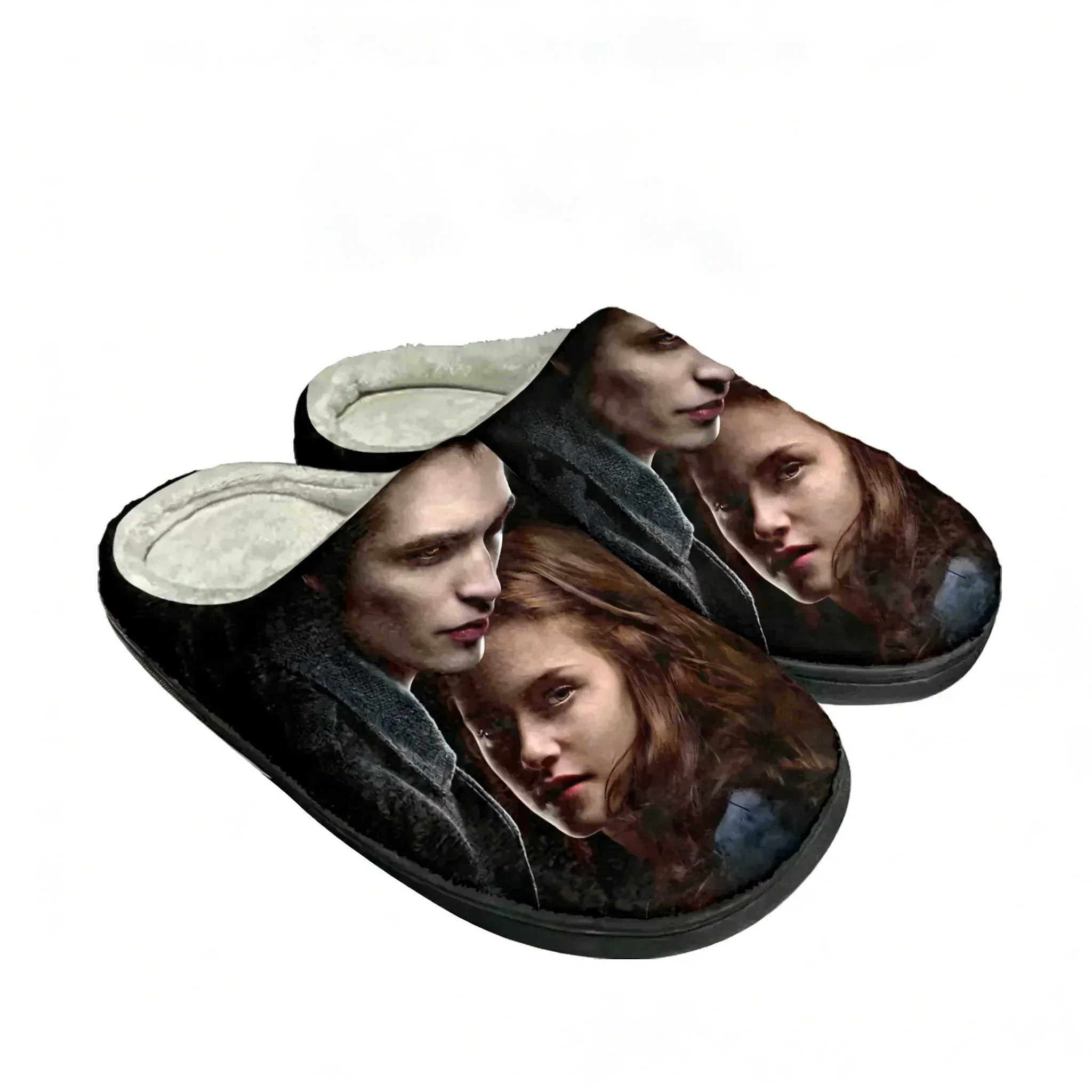 

Тапочки по мотивам фильма «Сумерки», домашние, хлопковые, мужские и женские, плюшевые, для спальни, повседневные, теплые, термо-тапочки, индивидуальный дизайн