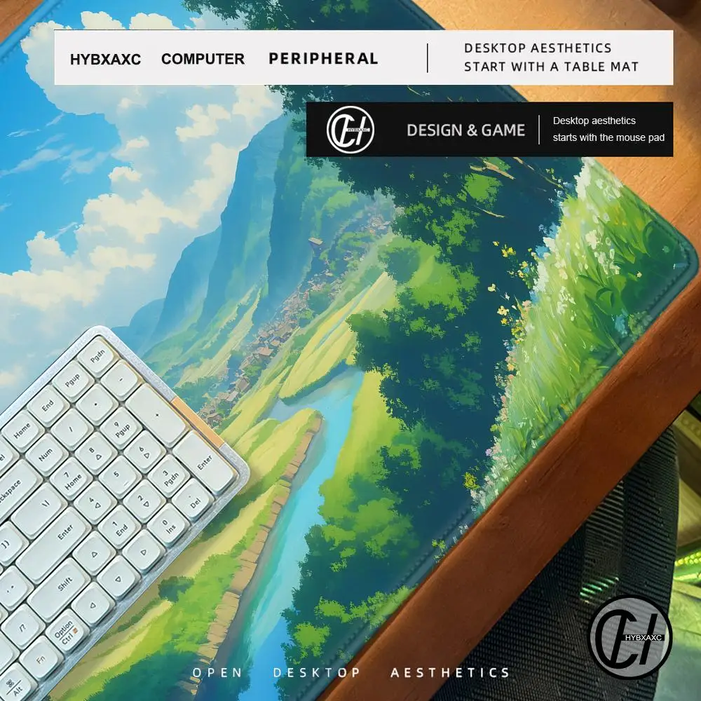 Mouse Pad Gamer Computer New Home XXL MousePads Keyboard Pad Foggy Green Forest Gamer Carpet Natural Rubber Anti-slip Mouse Mat