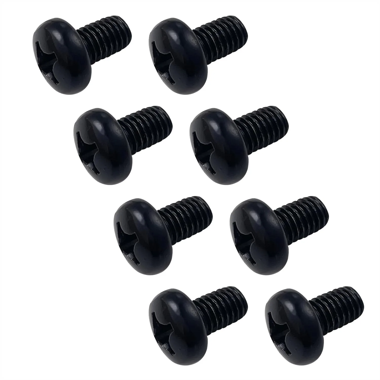 

M6-1.0 x 10mm Rear License Plate Screws, 18-8 Stainless Steel Black Zinc Plated, Compatible with Audi and VW, 8 Pack