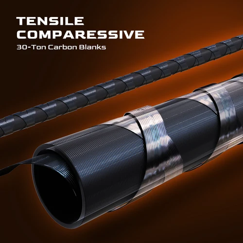 Imagen 2 del producto HANDING Magic L Micro BFS caña de pescar de carbono, peso del señuelo de 1-8g, 78g, FUJI®Anillos guía O + A, varilla de fundición UL/L