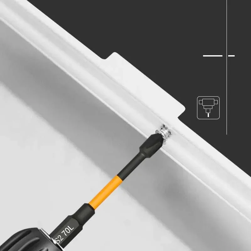 4/5/6PCS Orange S2 Impact Strong Magnetic Anti Slip 25-150mm Electric Hand Drill Cross Screwdriver Bit Electric Tool Accessory
