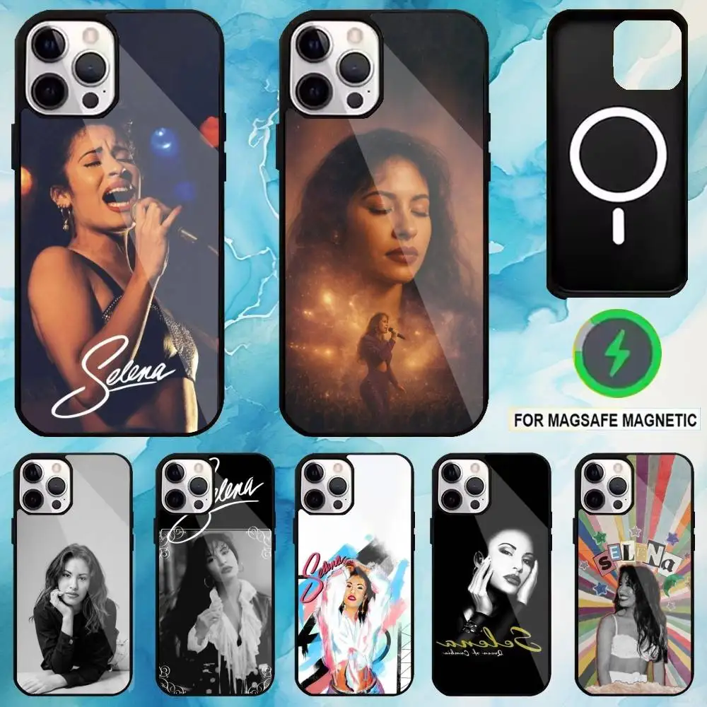

Singer Selena Quintanilla Phone Case For iPhone17,16,15,14,13,12,11 Plus,Pro Max Magnetic Magsafe Wireless Charging
