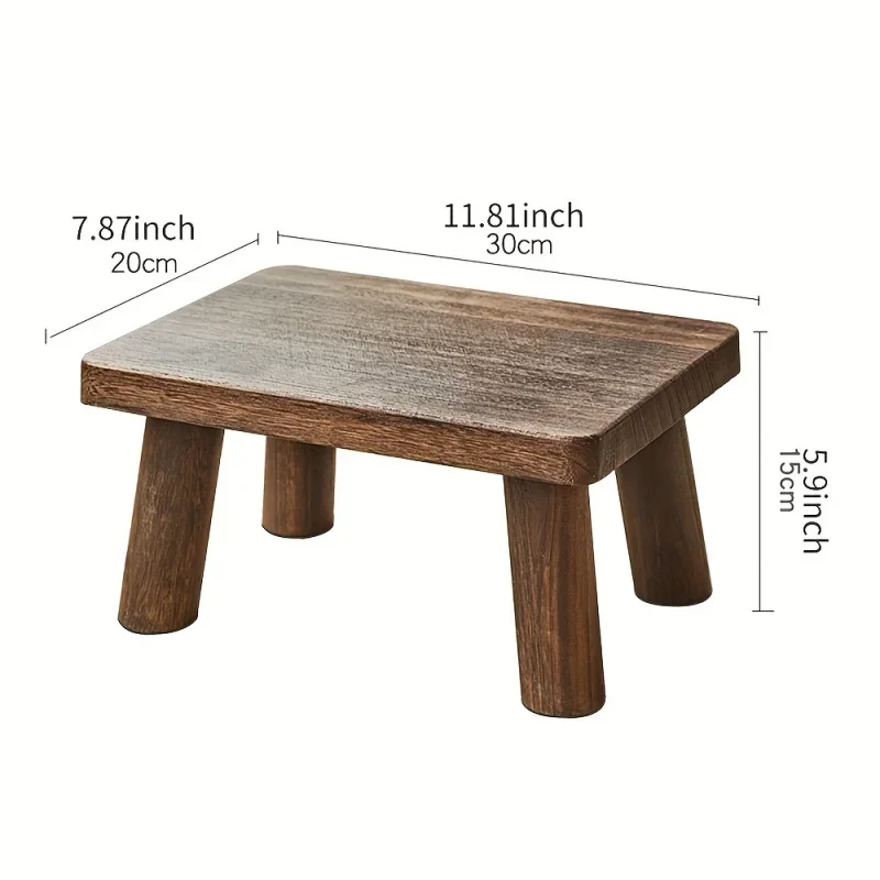 1Pieces Nordic Style Solid Wood Modern Simple Shoe Changing Stool Thickened Heavy-Duty Stable Durable Entryway Cozy Home S