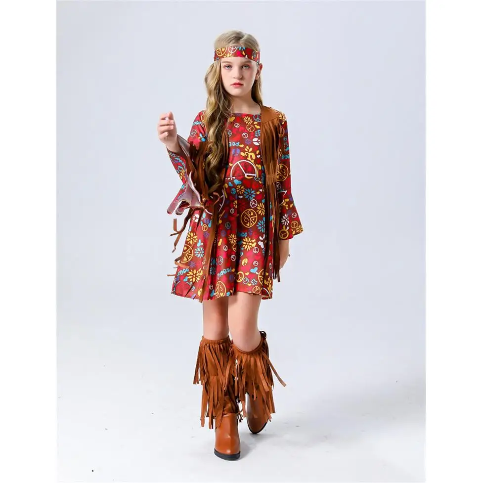 

Хэллоуин 70-80-е годы, хип-хоп, ретро, детский косплей, индийская роль, маскарадный костюм Plang, наряд для наряда, традиционный Eth...