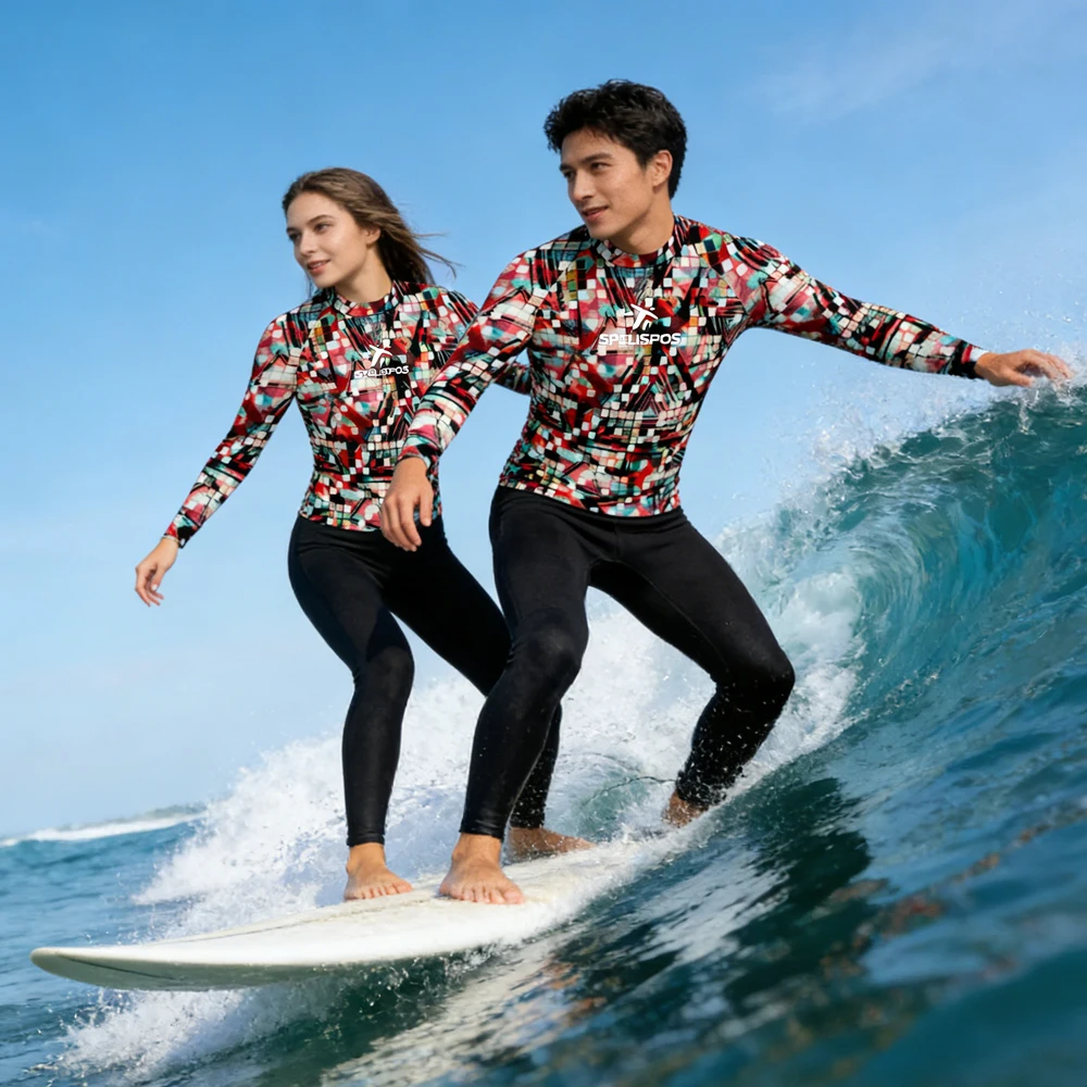 High Quality Sweat Wicking Breathable Baselayer Skins Performance Lightweight Surfing Top for Both Men and Women Outdoor Surfing