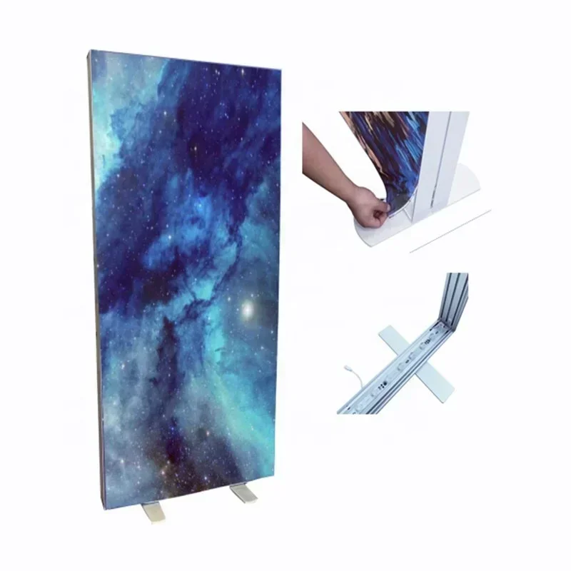Sell like hot cakes shopping mall advertising frameless fabric lightbox indoor/outdoor slim LED light box displays