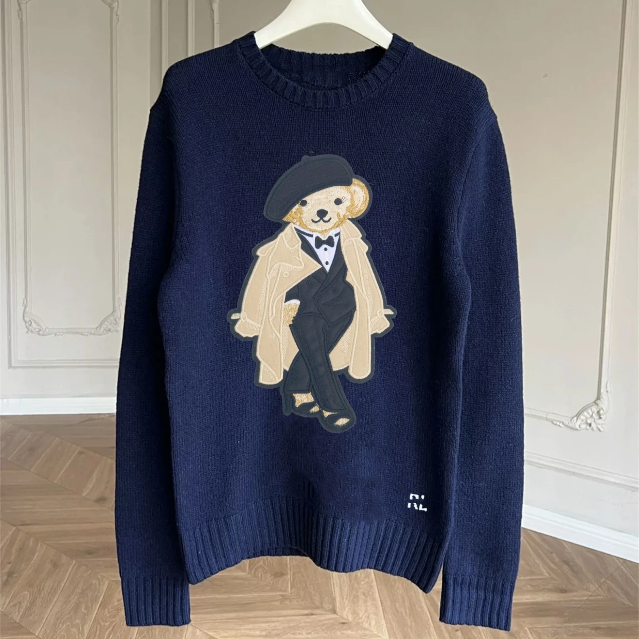 2024 Winter Bear Knit Sweater Pullover For Women Luxury Brand Design Outerwears Pull Jerseys Jumper Knitwear Ladies Top Clothing