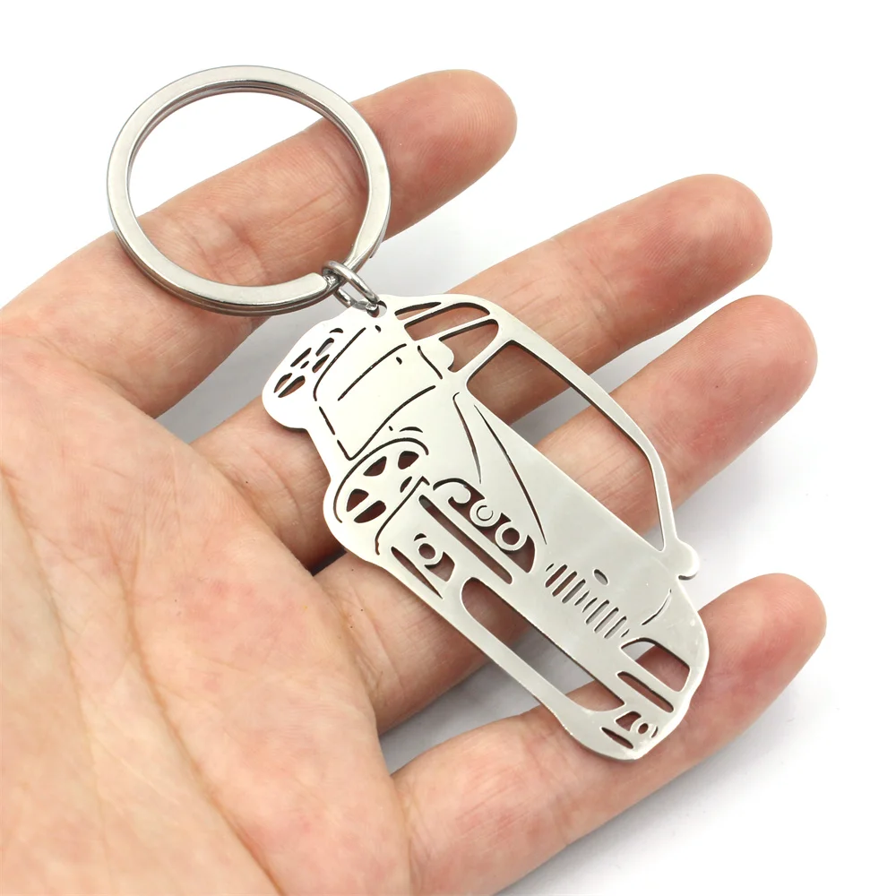 Popular Car Keychain Stainless Steel Car Keyring Key Chain for Men Women Boyfriend Luxury Keyring Jewelry Gift