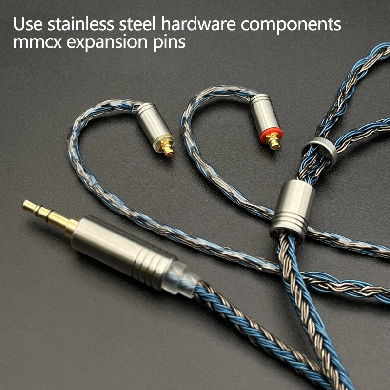 24 Core MMCX Connector Upgrade 7N Copper Headphone Cable 3.5mm 4.4mm Balance Cable For SE215 535 N3AP IE900