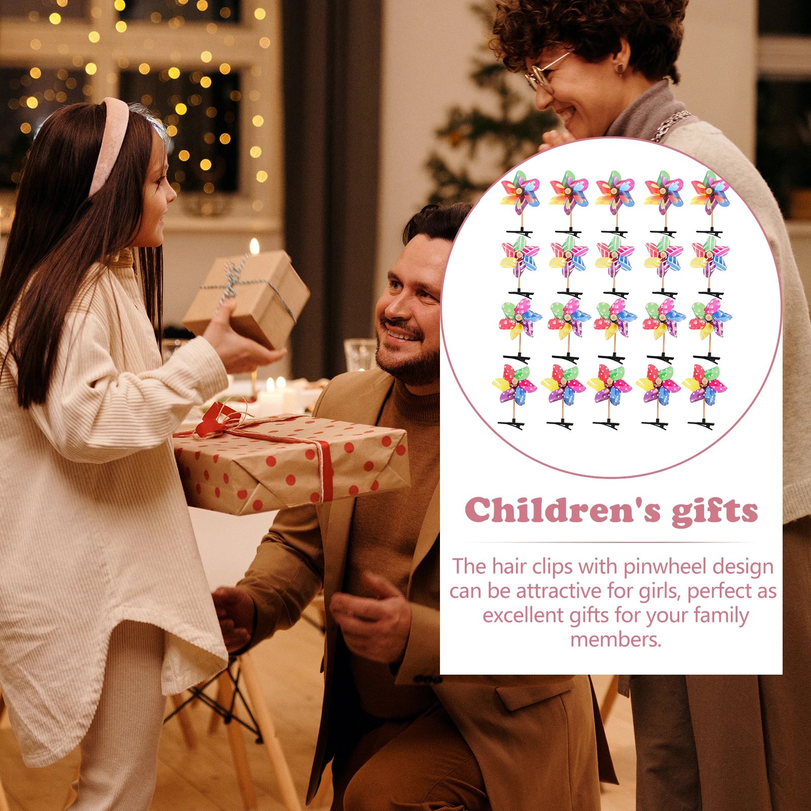 

24pcs Pinwheel Hair Clips For Women Girls Barrettes Decorative Hairpins Duckbill Hairclips Home School Party Use