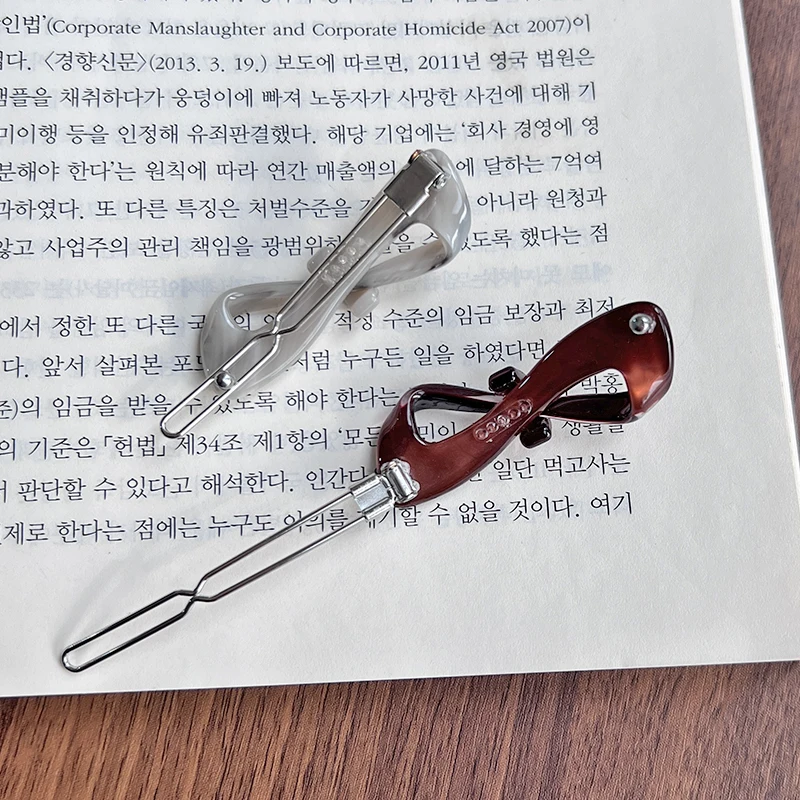 Wykwintne, wysokiej klasy uczucie ~ Korea Południowa Francja mała spinka do włosów z kokardką, francuska grzywka klip krótka spinka do włosów — zdjęcie 6