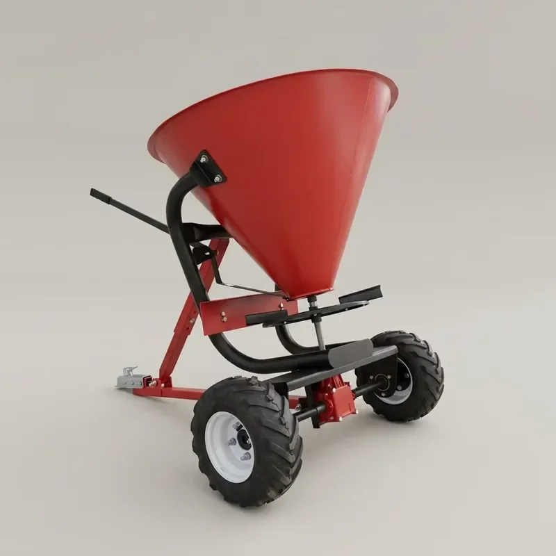 Manual Four Wheel Drive Fertilizer Spreader Agricultural Machinery With Gearbox High Efficiency Farm Equipment For Field Work