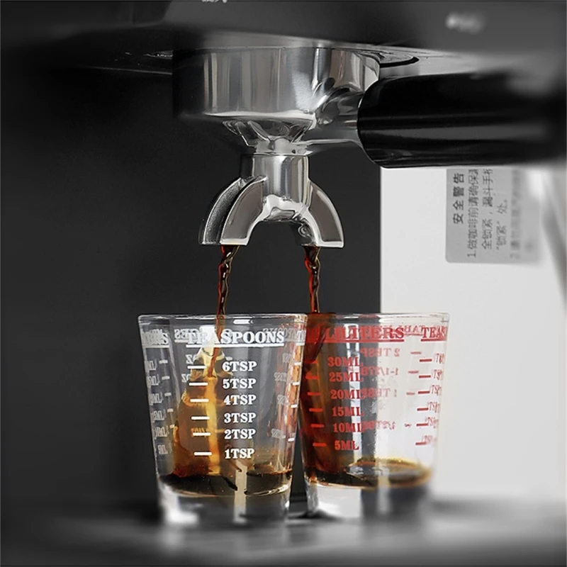 Stainless Steel Espresso Coffee Portafilter Filter Handle Coffee Machine Double Spout Bottomless Portable Coffee Drop Shipping