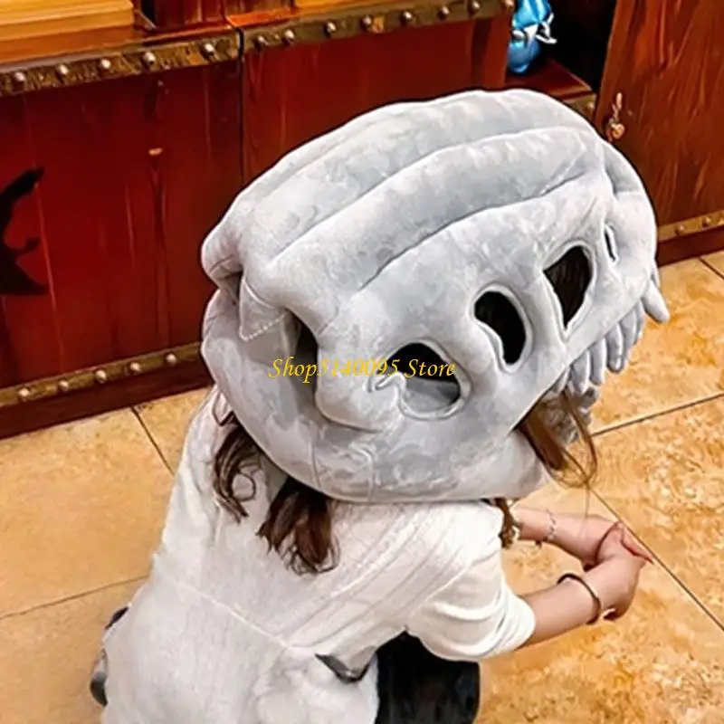 DXAE Popular Dinosaur Skull Headcover Hat for Kids and Adults Quick Zippered Headgear