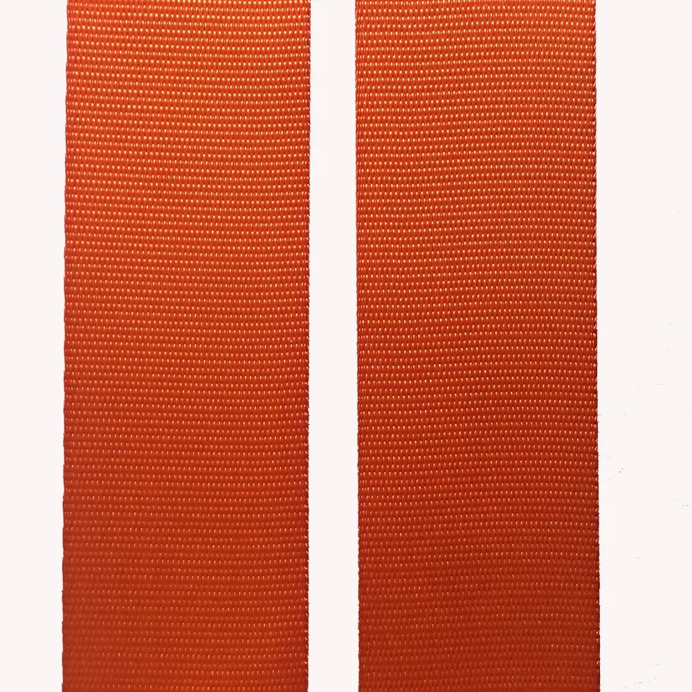 Car Seat Belt Accessories Orange Webbing Plain weave ribbon Personalized Modification Seat Safety Belts 3.5/10/15/30 Meters