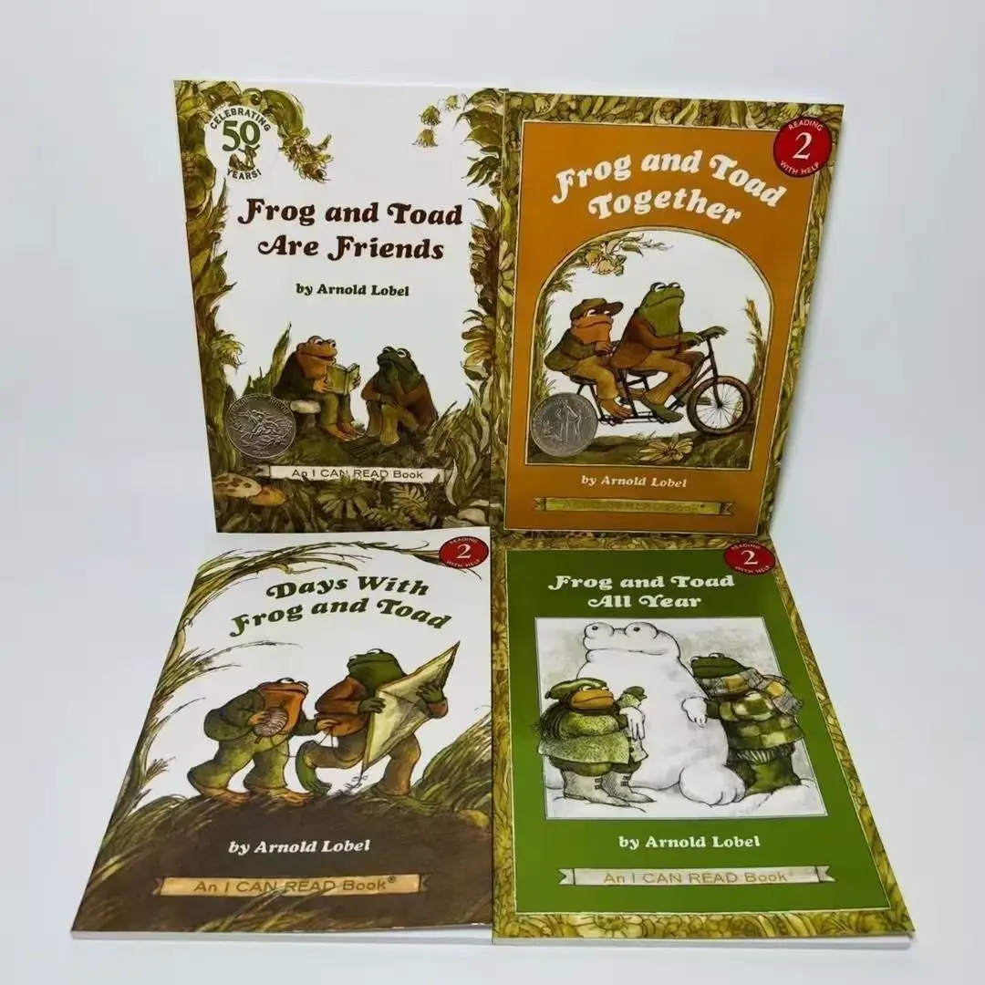 4 Books/Set I Can Read Frog and Toad Are Friends Kids Children English Picture Storybook Age 4-8 Years