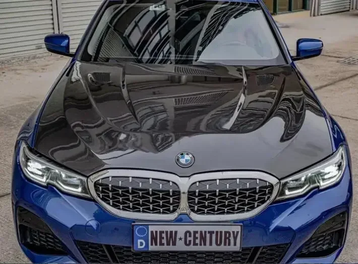 New！ Real Carbon Fiber Bonnet For BMW G20 G28 2018 2019 2020 2021 2022 3Series Front Engine Hood Vent Cover