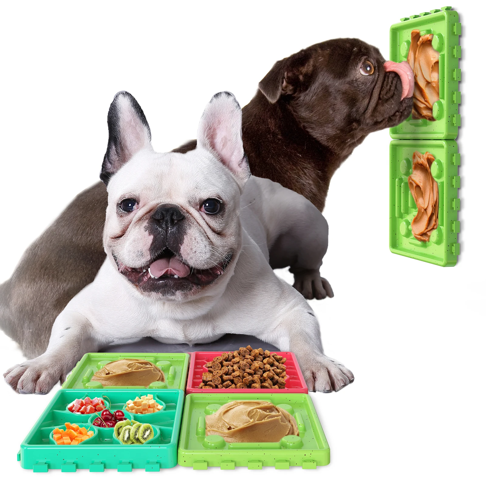 

PARKER Slow Feeder Bowl Set - Lick Pads and Puzzle Food Dispensers for Healthy Eating Dog Slow Feeder Pet Products