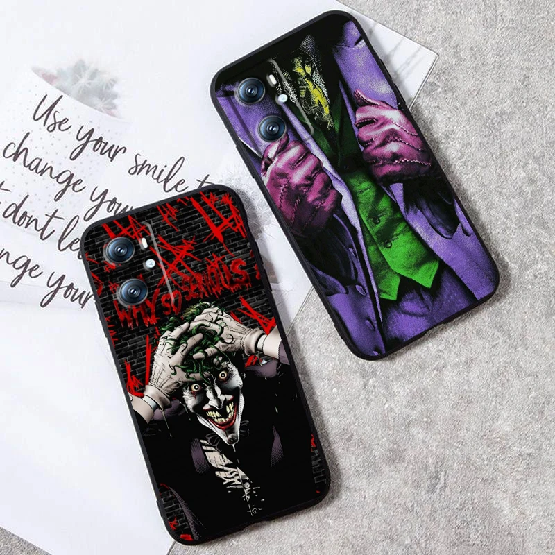 Villain The J-Joker Personality For OPPO Find X6 X5 X3 A54S A5 A94 A16 A53S A57 A74 A72 A98 A78 A96 A9 5G Black Back Phone Case