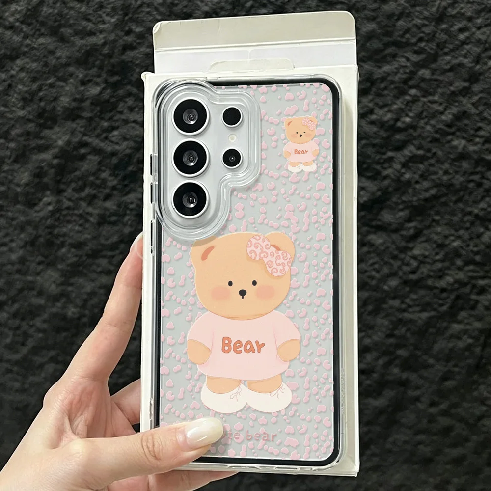 Cute Bear Two-in-one Phone Case For Samsung S25 Ultra A56 S26 Ultra A57 5G A55 A17 A07 A37 S23 A34 S24 Plus A25 TPU Capinha Caha view 6