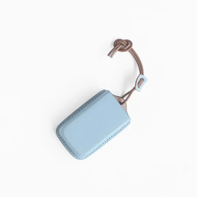 for Polaris 4 Small Black Square NFC Real Handmade Leather High End Minimalist Key Cover Bag Buckle Advanced Sense