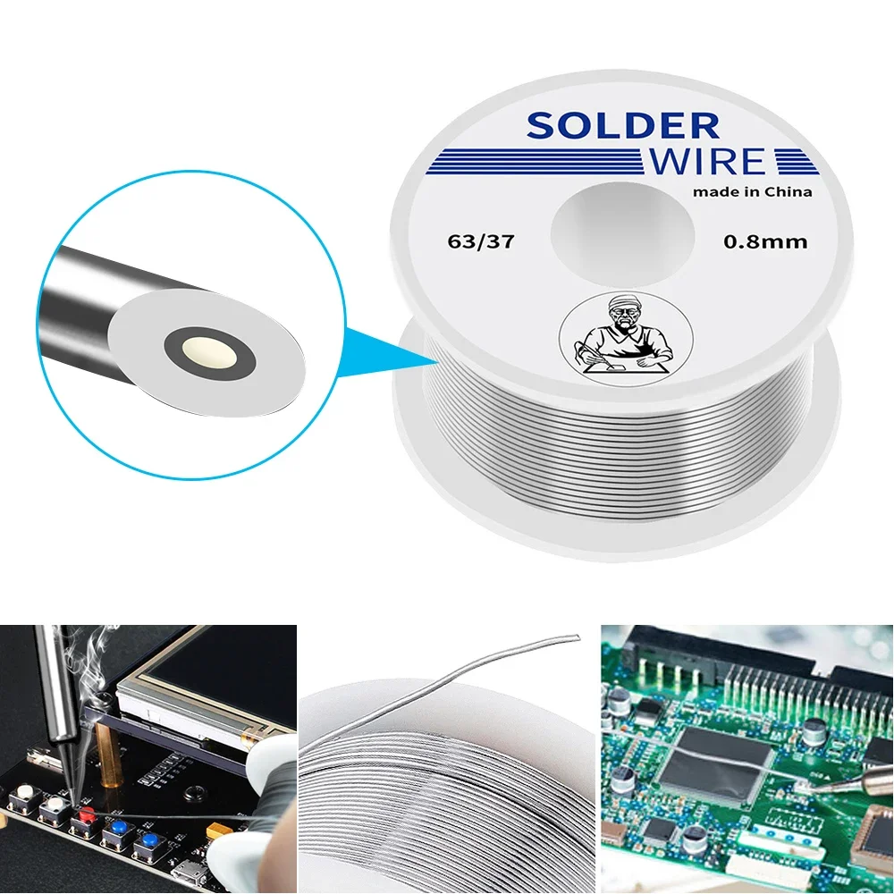 

Soldering Tin Wire 0.8 1.0mm Small Coil Electrolytic Soldering Wire 50g Welding With Flux Roll Rosin Core Solder Soldering Wire