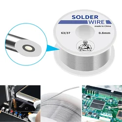 Soldering Tin Wire 0.8 1.0mm Small Coil Electrolytic Soldering Wire 50g Welding With Flux Roll Rosin Core Solder Soldering Wire