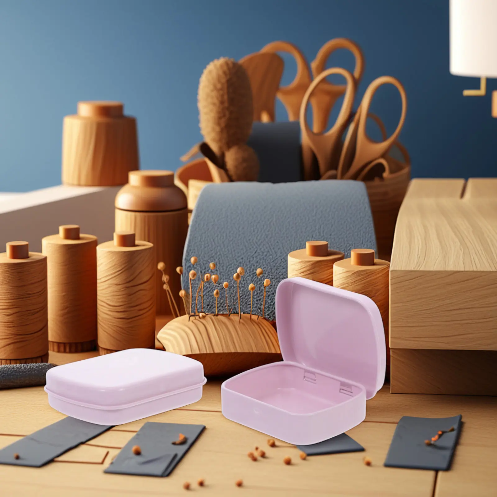 

4Pcs Hinged Small Metal Tin Box Flip Top Rectangle Container Portable Organizer Jewelry Candy Paperclips Pink Empty Metal Tin