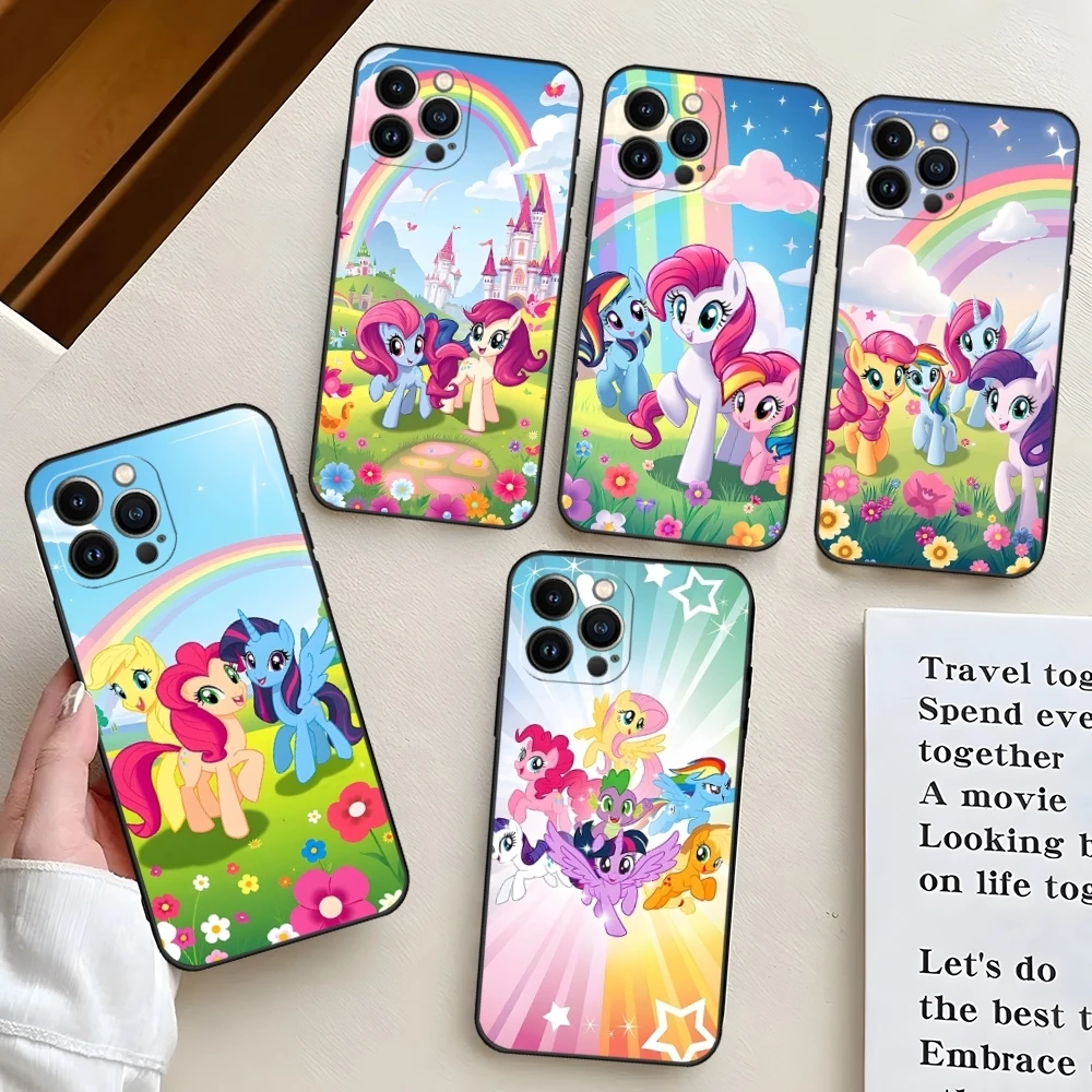 Animation My Little P-Pony Phone Case For Iphone 16 15 Pro Max 14 16 Mini 13 12 11 X Xr Xs 6 15 7 8 Plus Back Cover