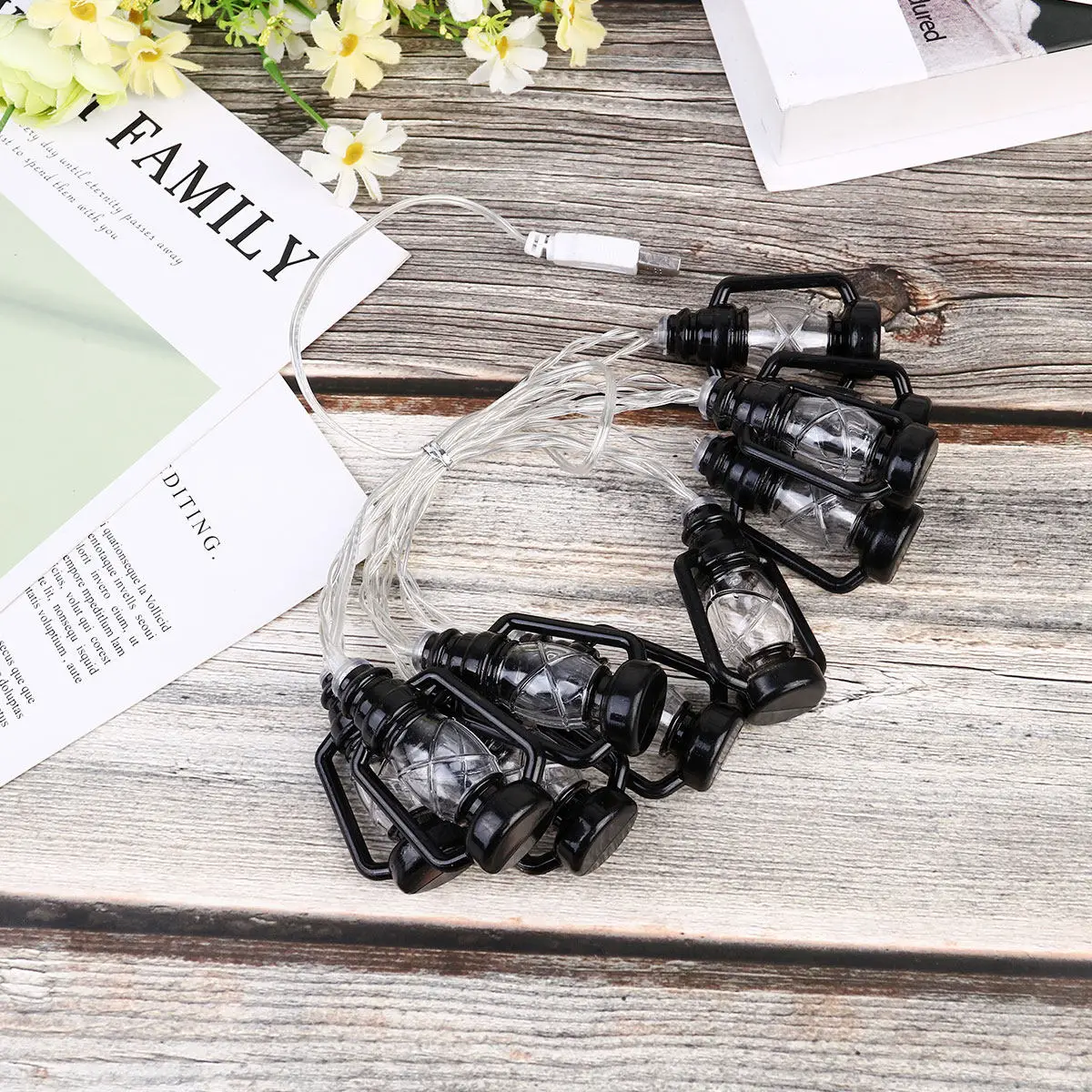 

10Leds LED Strings Vintage Bottle Lights USB Powered Waterproof Garlands for Bedroom Club Concert Holiday