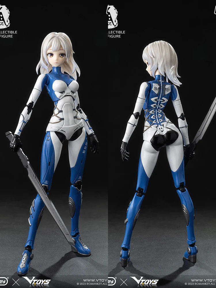 Romankey X VTOYS 1/12 Scale Cute Muse Movable Girl Action Figure Handsome Weapon Accessory 6\