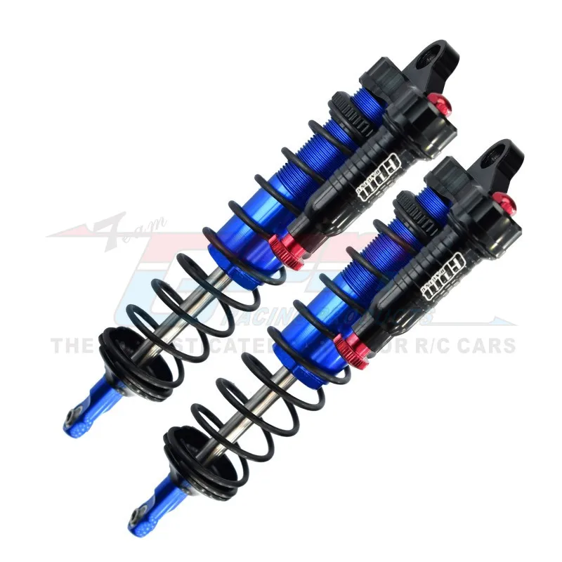 ALUMINUM 6061-T6 FRONT L-SHAPE EMULATION PIGGY BACK (BUILT-IN PISTON SPRING) ADJUSTABLE SPRING DAMPERS 128MM   9660