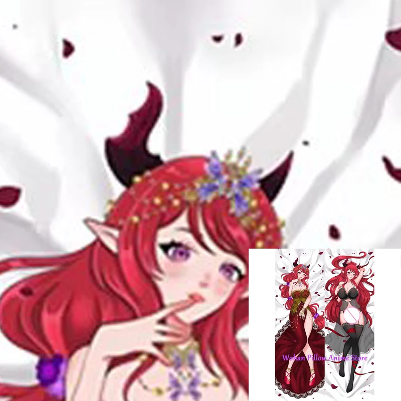 

Dakimakura Anime Pillow Cover Queen Rogue Red Double Sided Print Life-size Christmas Decoration