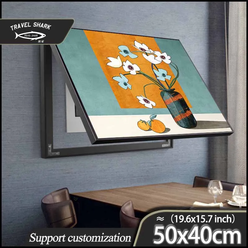 

Travel Shark Decoration Electric Panel Cover Decor Painting Home Live Room Posters Wall Abstract Art With Pictures Frame 50x40CM