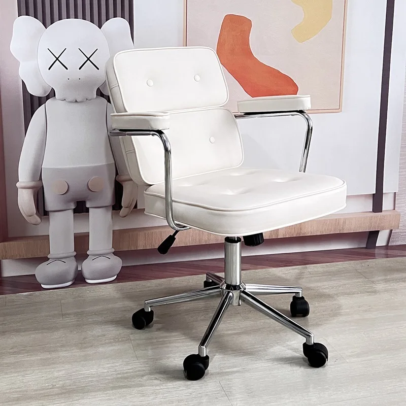 Ergonomic Office Chair Adjustable Height Computer Desk Chair Home Study Swivel Seat with Lumbar