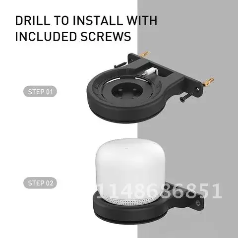 Intelligent Speaker Wall Bracket with Cable Management Space Wall Shelf for Google Nest WiFi Wireless Router/Google Home Mini