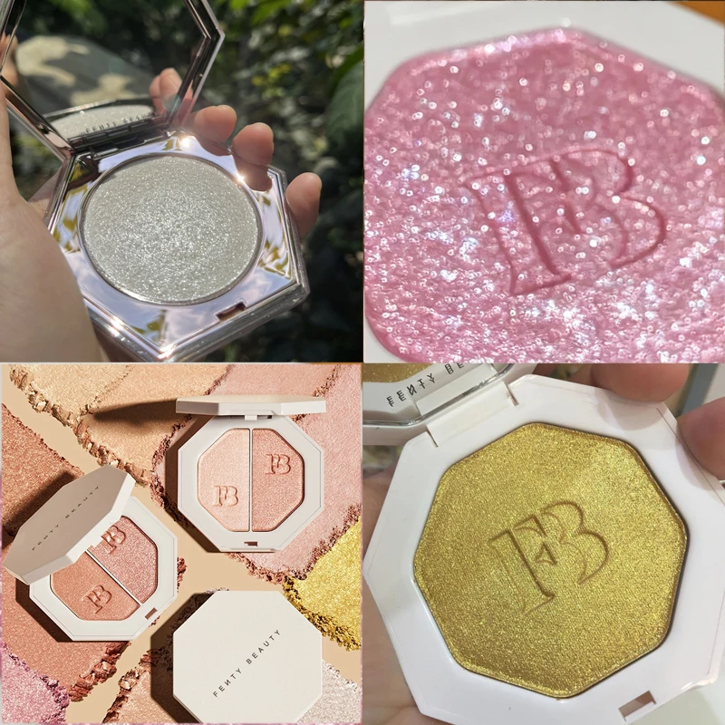 Fenty Beauty Killawatt Freestyle Highlighter ثلاثية الأبعاد الماس روز الحجاب لوحة الإضاءة الوجه متلألئ عصا الكنتوري الطبيعية #1