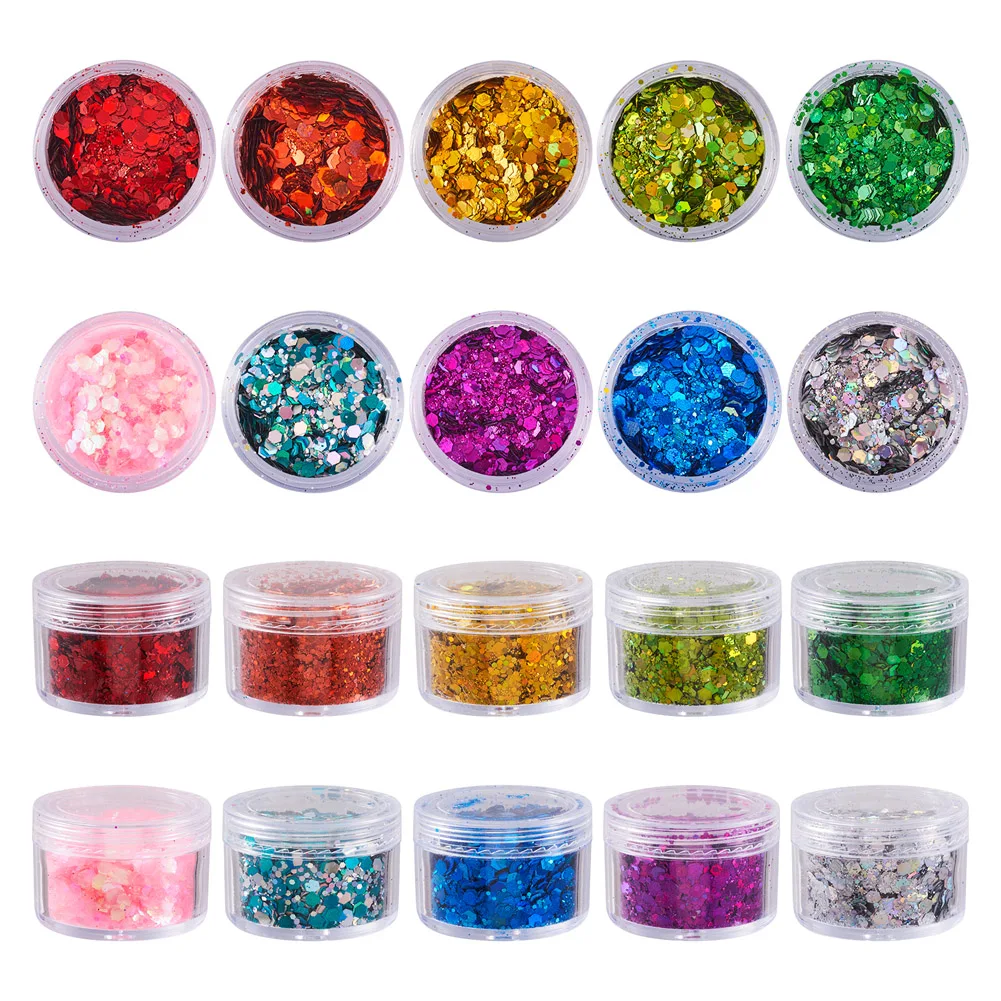 

10 Colors Flash Glitter Sequins for Jewelry DIY Epoxy Resin Mold Filler Sparkly Nail Decor Supplies Valentine Gifts